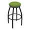 Holland Bar Stool Co 30" Swivel Bar Stool, Pewter Finish, Canter Kiwi Green Seat 80230PW009 - alternate 1